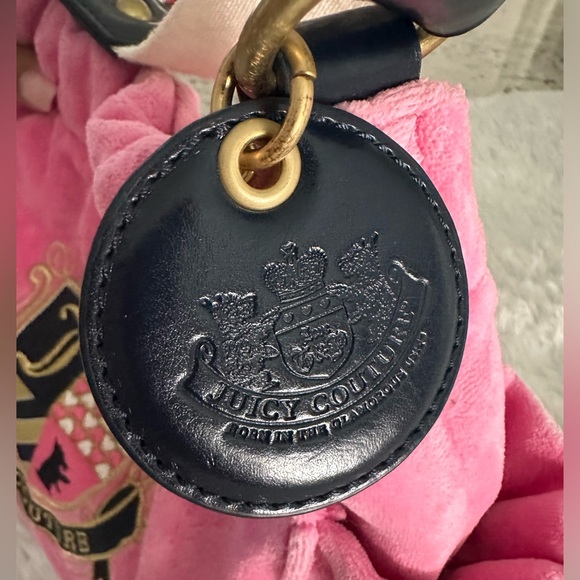Vintage Juicy Couture Velour Pink Y2K Satchel Bag Handbag Rare - Picture 10 of 14